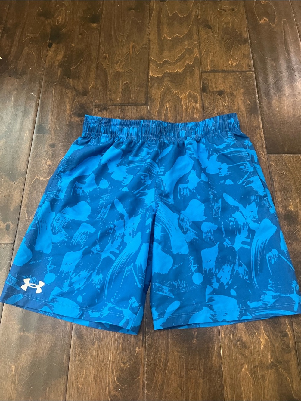 Under Armour Blue Camouflage Boys' Swim Trunks